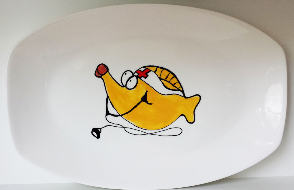 Porzellanmalerei Fisch 2 - Almuth Schierwater